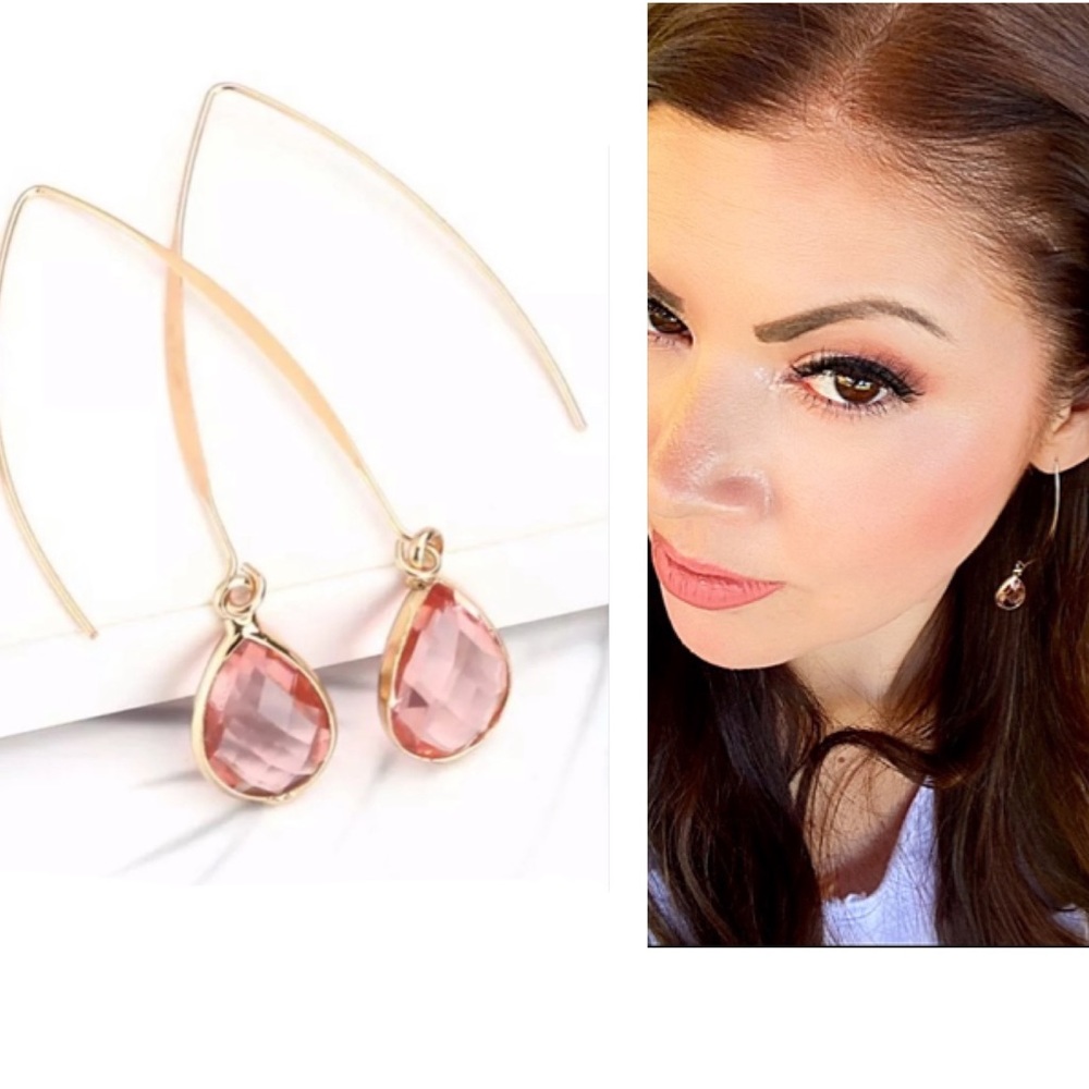 Just In🎉Crystal Teardrop Glass Dangle Earrings